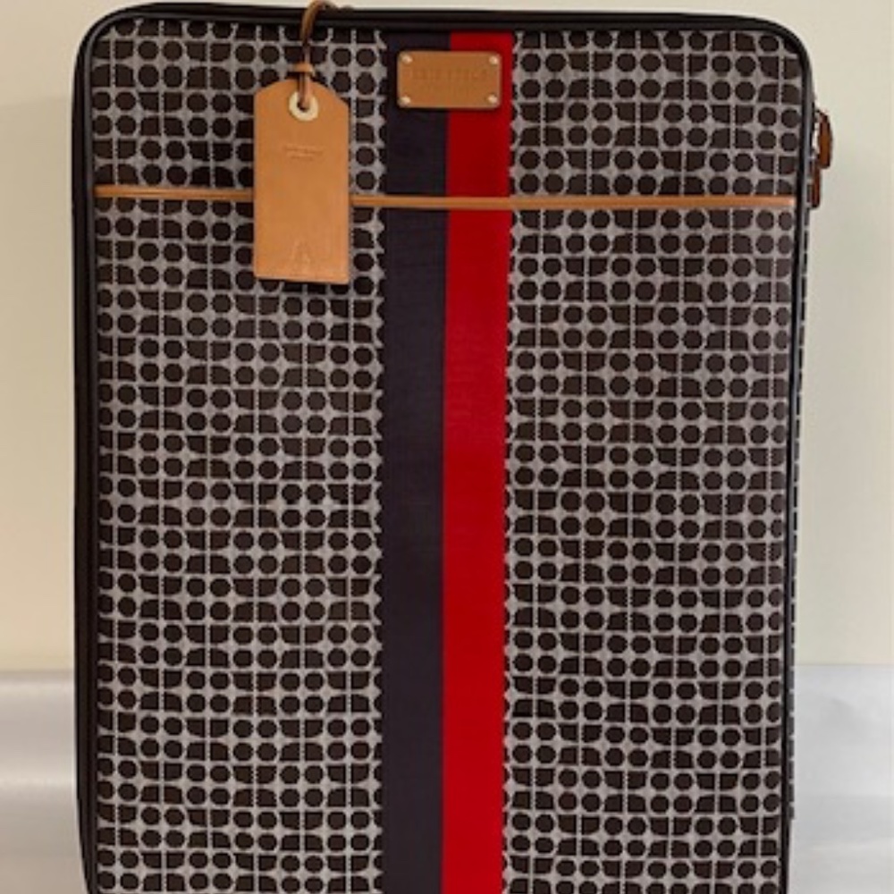 Kate Spade New York Chocolate Classic Noel Upright Wheelie Large Suitcas…